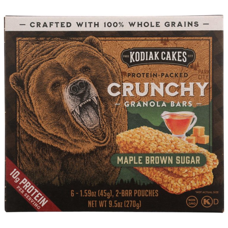 KODIAK: Bar Granola Maple Brown Sugar, 9.5 oz