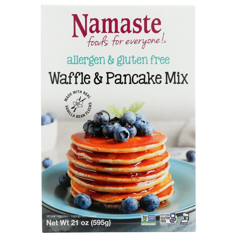 NAMASTE FOODS: Waffle & Pancake Mix Gluten Free, 21 oz